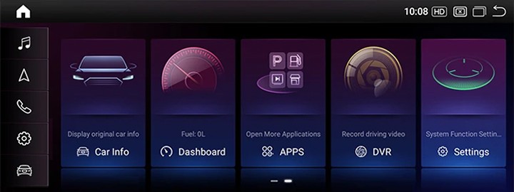 Home screen with apps - Audi