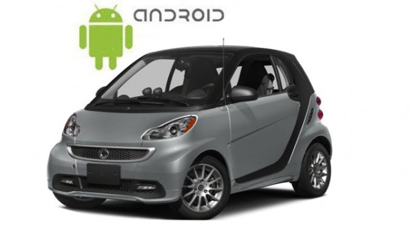 Пример установленной магнитолы SMARTY Trend на ОС Android 6.0 в Mercedes Smart.