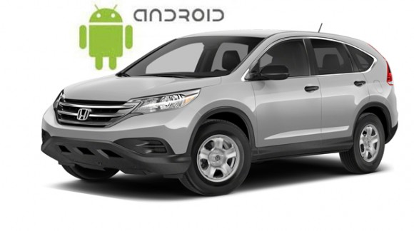 Пример установленной магнитолы SMARTY Trend на ОС Android в Honda CR-V (2012-2014).