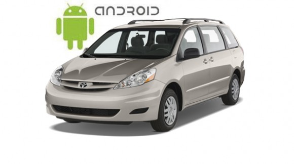 Пример установленной универсальной магнитолы SMARTY Trend на ОС Android 6.0.1 (Marshmallow) в автомобиле Toyota Sienna 2009.