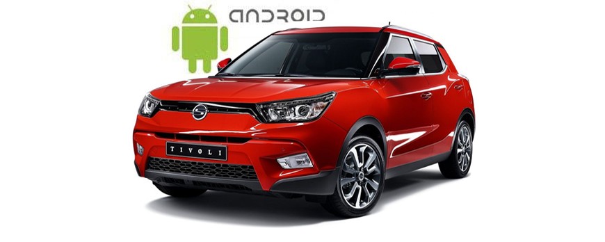 Пример установленной магнитолы SMARTY Trend на ОС Android в автомобиле SsangYong Tivoli.