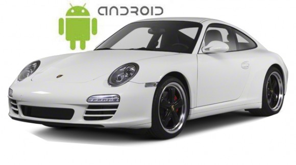 Пример установленной магнитолы SMARTY Trend на ОС Android в автомобиле Porsche 911 (997) 2004-2012.