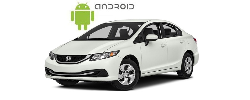 Пример установленной магнитолы SMARTY Trend на ОС Android в автомобиле Honda CIVIC 4D.