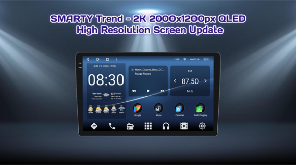 SMARTY Trend — обновление экрана QLED 2K 2000X1200px с высоким разрешением
